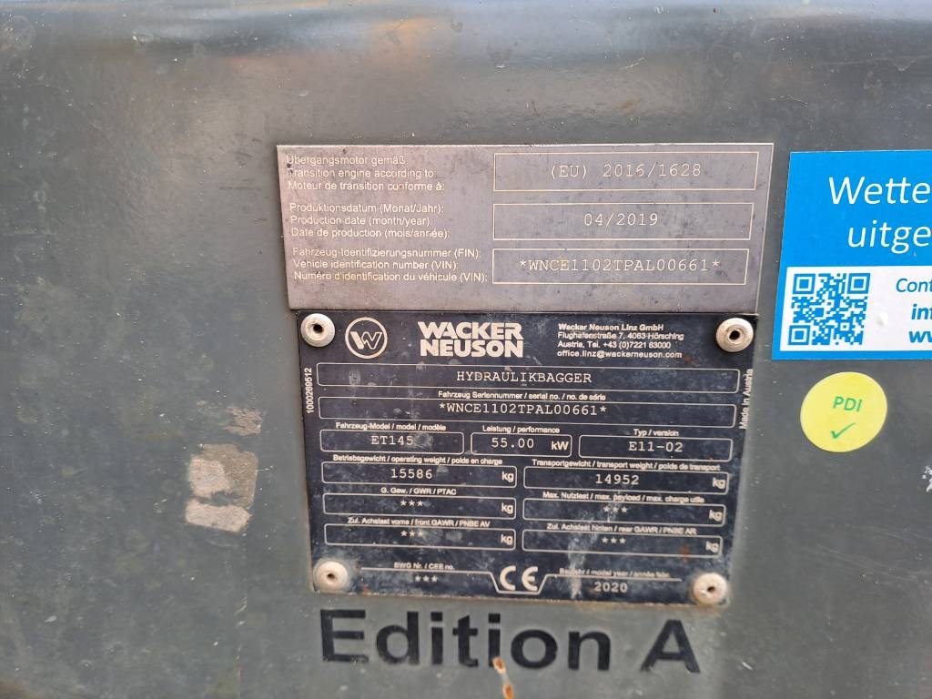 Wacker Neuson ET 145 2020 ATR-1149 ET 145 2020 1 Crawler Excavators image 12