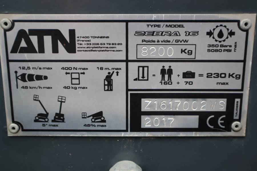 ATN Zebra 16 STAB Guarantee! Diesel, Hydr. Stabilisers 2017 ATN - Zebra 16 STAB - 61452 ATN Zebra 16 STAB Guarantee! Diese...