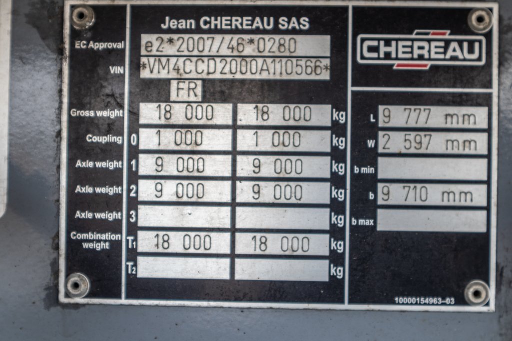 CHEREAU CHEREAU+CARRIER+DHOLLANDIA 2.5 T. 2017 E59605 Chereau CHEREAU+CARRIER+DHOLLANDIA 2.5 T. 2017 1 image 13