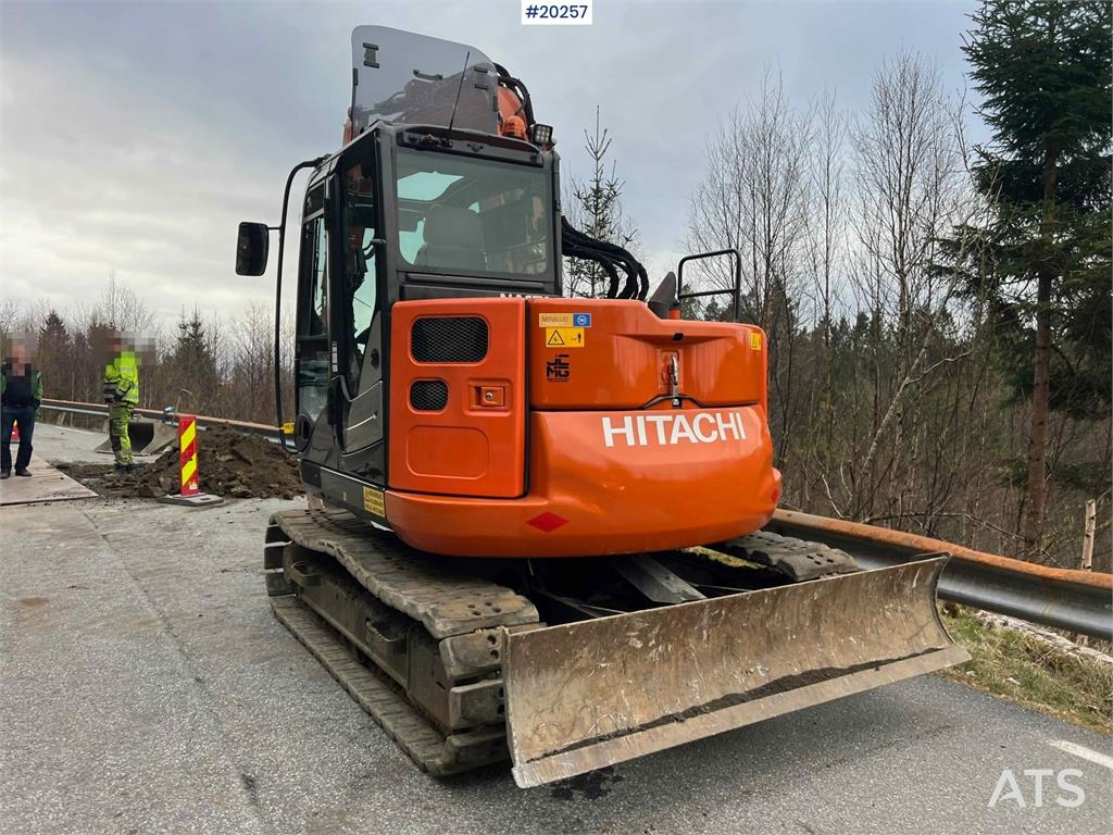 Hitachi zx85us-6 excavator w/ rototilt, sanding bucket, di 2022 20257 zx85us-6 excavator w/ rototilt, sanding bucket, di 2...