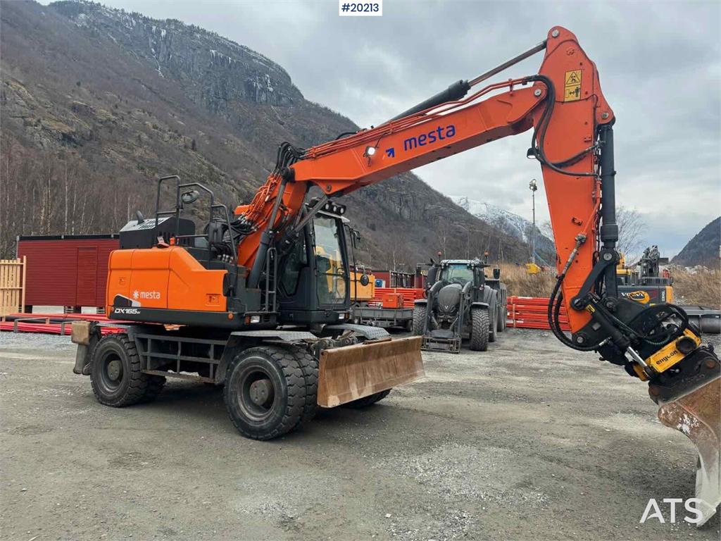 Doosan DX165W-5 wheeled machine w/ K80 hitch with electri 2018 20213 DX165W-5 wheeled machine w/ K80 hitch with electri 20...