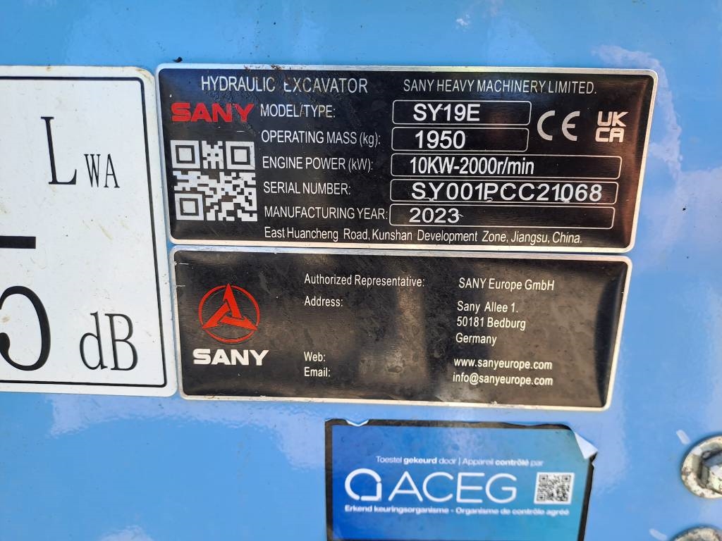 Sany SY19E Electric (3 Buckets) 2023 ATR-1992 SY19E Electric (3 Buckets) 2023 1 image 8
