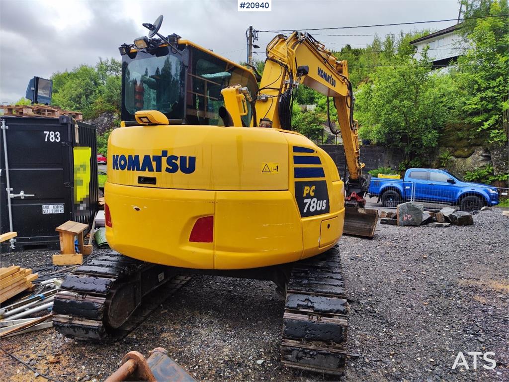 Komatsu PC78US-10 excavator with rototilt and 3 buckets. W 2017 20940 PC78US-10 excavator with rototilt and 3 buckets. W 2...