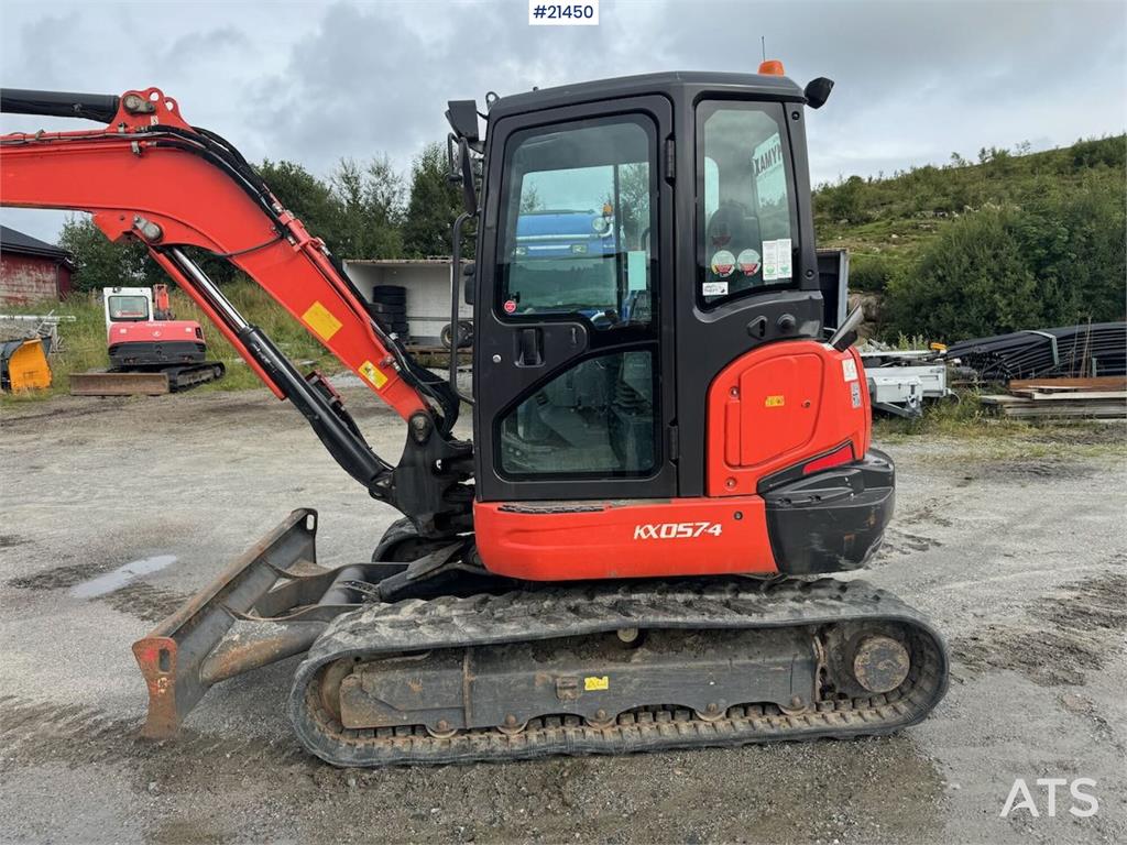 Kubota KX057-4 Tracked excavator w/ sanding bucket and ro 2013 21450 KX057-4 Tracked excavator w/ sanding bucket and ro 20...