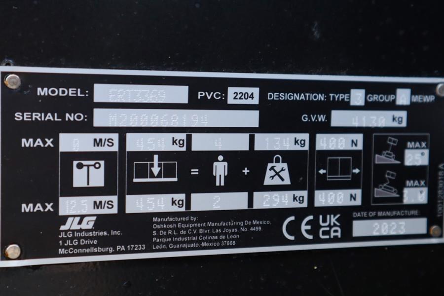 JLG ERT3369 Unused, Electric, 12m Working Height, 454k 2023 JLG - ERT3369 - 62986 ERT3369 Unused, Electric, 12m Working He...