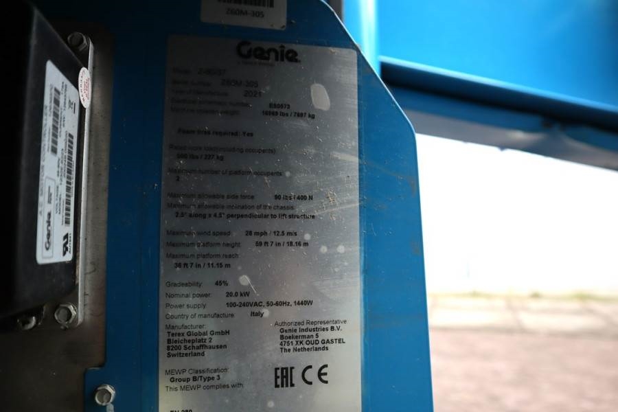 Genie Z60/37FE Valid Inspection, *Guarantee! Hybrid, 4x4 2021 GENIE - Z60/37FE - 62880 Z60/37FE Valid Inspection, *Guarant...