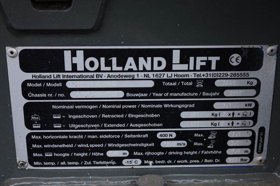 Holland Lift Ecostar HL-7814 Electric, 10m Working Height, 450k 2010 HOLLAND LIFT - Ecostar HL-7814 - 63501 Holland lift E...