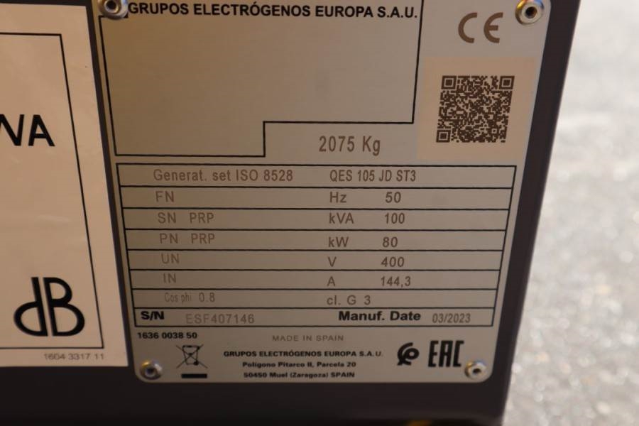 Atlas Copco QES 105 JD ST3 Valid inspection, *Guarantee! Diese 2023 ATLAS COPCO - QES 105 JD ST3 - 61545 QES 105 JD ST3 Va...