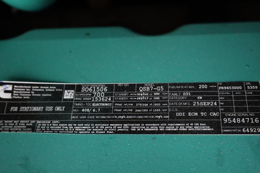 Cummins C220D5EQ Declaration of Conformity, Diesel, 220kVA 2025 CUMMINS - C220D5EQ - 63606 C220D5EQ Declaration of Conform...