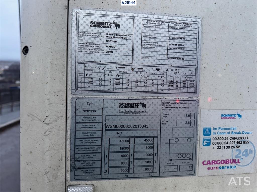 Schmitz Cabinet semi w/ Lifting element. 2017 21944 Schmitz Cargobull Cabinet semi w/ Lifting element. 2017 1 image 15