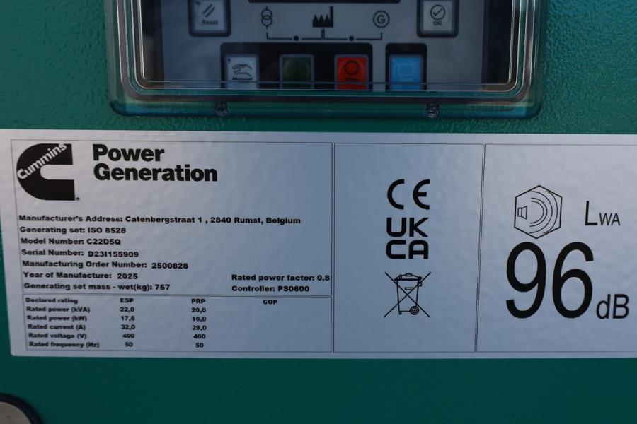 Cummins C22D5Q Declaration of Conformity, Diesel, 22kVA, A 2025 CUMMINS - C22D5Q - 63412 C22D5Q Declaration of Conformity,...