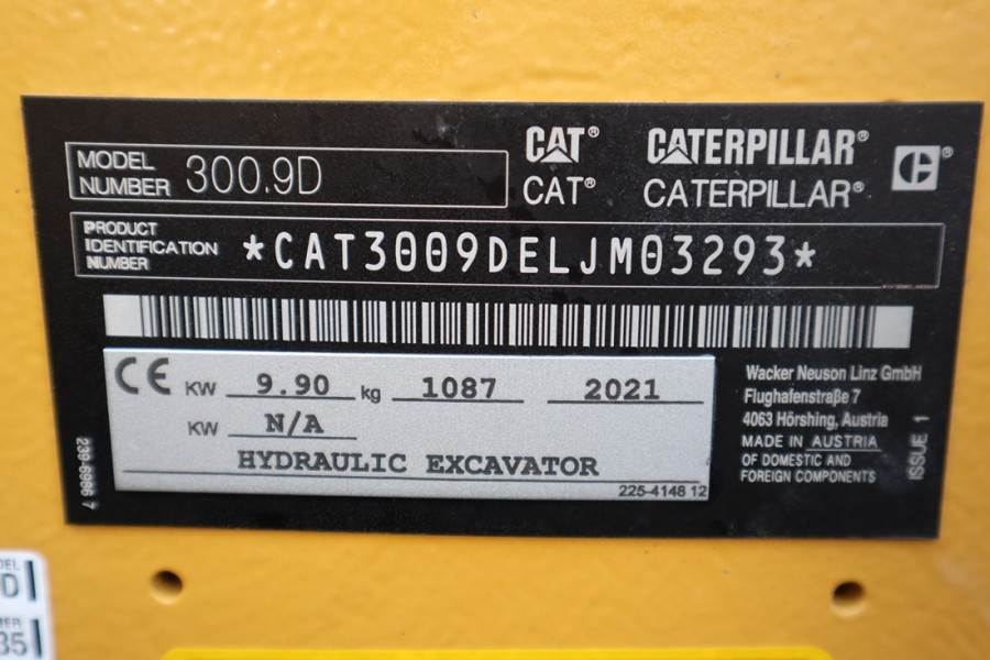 CAT 300.9D Valid inspection, *Guarantee! Hydr Quickcou 2021 CATERPILLAR - 300.9D - 60810 300.9D Valid inspection, *Guarant...