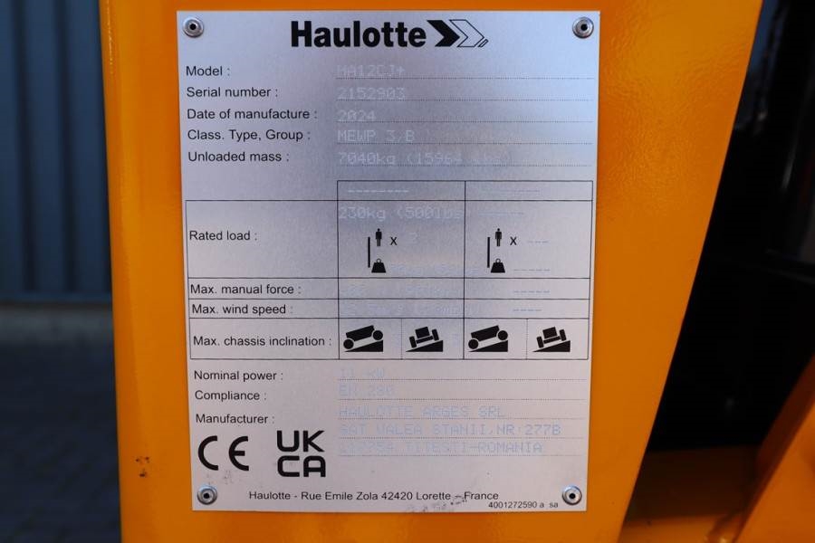 Haulotte HA12CJ+ Valid inspection, *Guarantee! Electric, 12 2024 HAULOTTE - HA12CJ+ - 63024 HA12CJ+ Valid inspection, *Gua...
