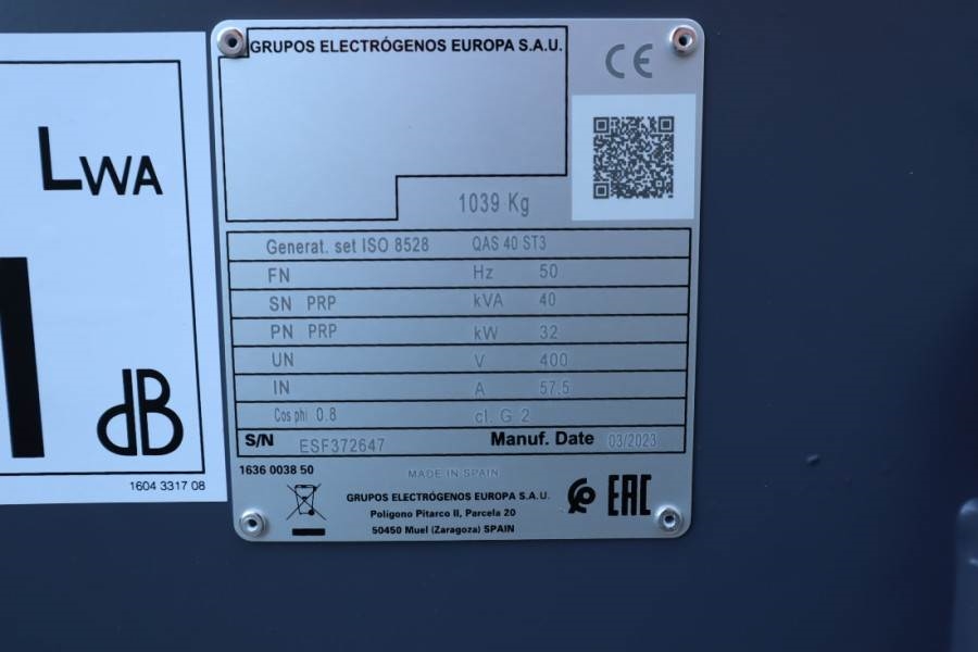 Atlas Copco QAS 40 ST3 Valid inspection, *Guarantee! Diesel, 4 2023 ATLAS COPCO - QAS 40 ST3 - 61575 QAS 40 ST3 Valid insp...