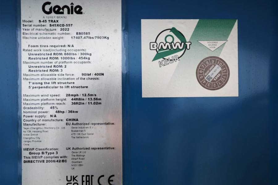 Genie S45XC Trax Valid inspection, *Guarantee! Diesel, 4 2022 GENIE - S45XC Trax - 61230 S45XC Trax Valid inspection, *Gua...