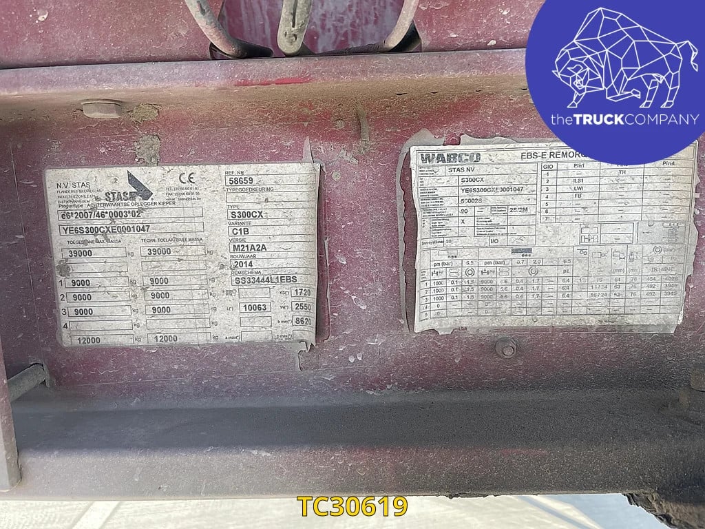 Stas S300CX 28m3 insulated tipper 2014 TC30619 Stas 28m3 geïsolleerd Insulated 2014 1 Tipper trucks image 11