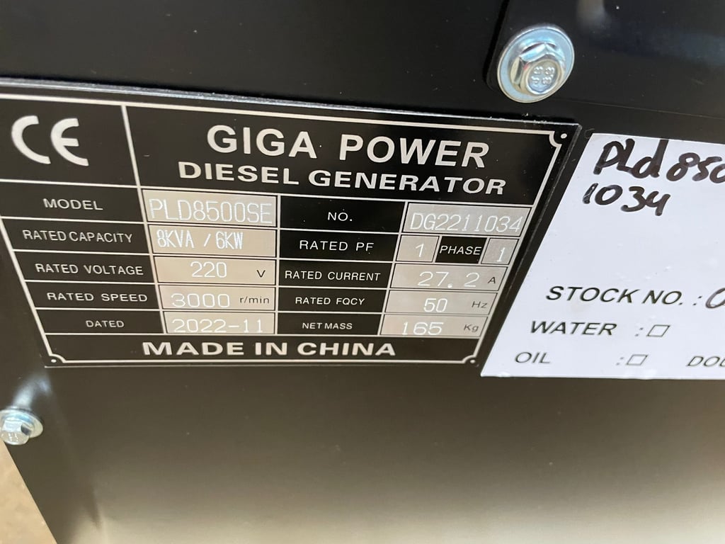 Giga power PLD8500SE 8 kVA silent generator 2022 00031639 Giga power PLD8500SE 8 kVA silent generator 2022 0 image 10