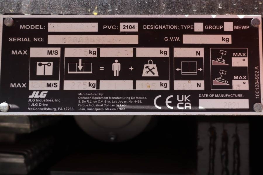 JLG AE1932 Valid inspection, All Electric, 7.6m Workin 2021 JLG - AE1932 - 63093 AE1932 Valid inspection, All Electric, 7....