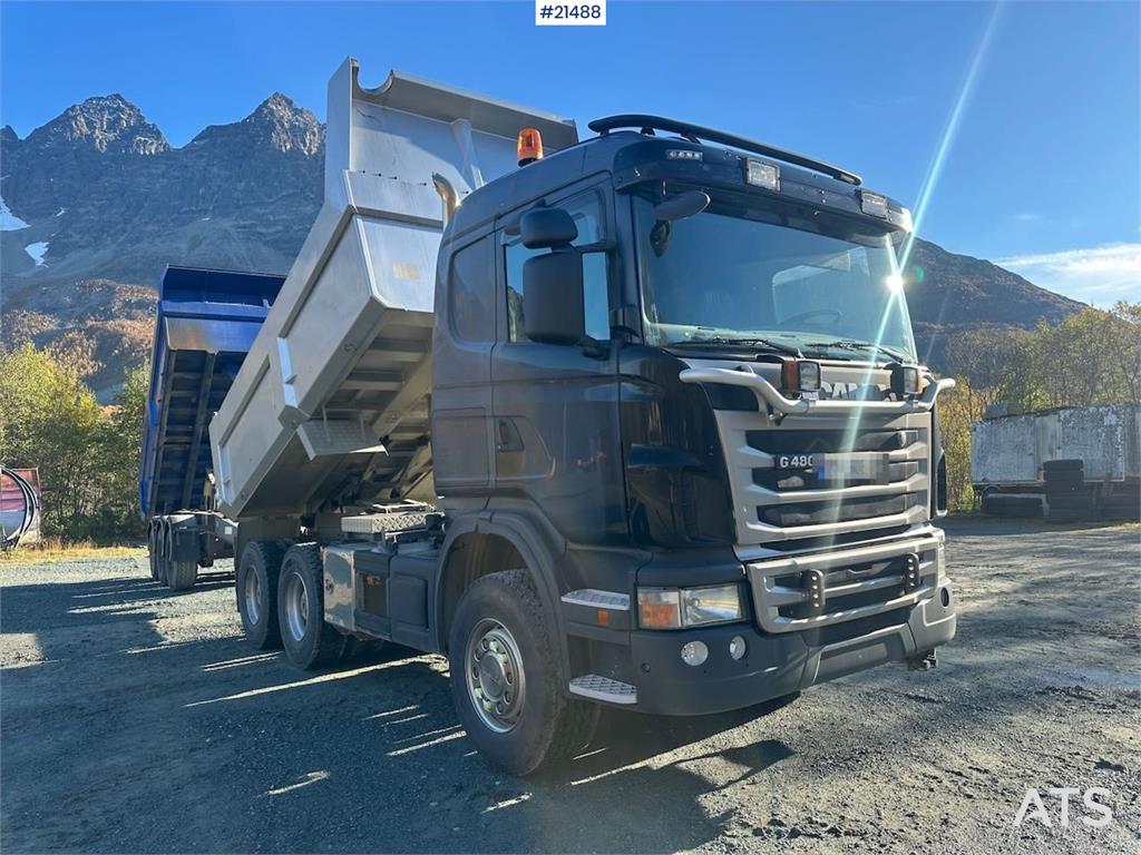 Scania G480 6x4 snow rigged tipper truck w/ two sets of t 2011 21488 G480 6x4 snow rigged tipper truck w/ two sets of t 20...