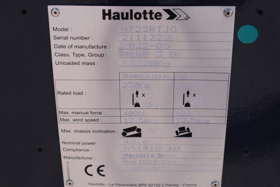 Haulotte HT23RTJ O Valid Inspection, *Guarantee! Diesel, 4x 2022 HAULOTTE - HT23RTJ O - 61068 HT23RTJ O Valid Inspection, ...