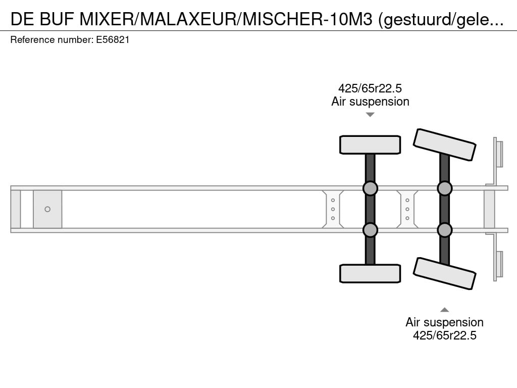 DE BUF MIXER/MALAXEUR/MISCHER-10M3 (gestuurd/gelenkt/dir./steering) 2011 E56821 De Buf MIXER/MALAXEUR/MISCHER-10M3 (gestuu...