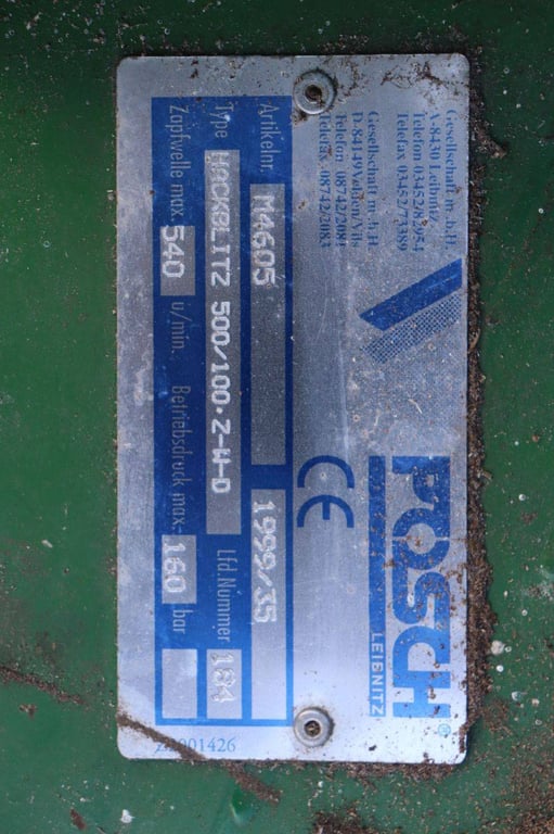 Wood chipper Posch HackBlitz 500 1999 1999 Porsche HackBlitz 500 1999 1 image 11