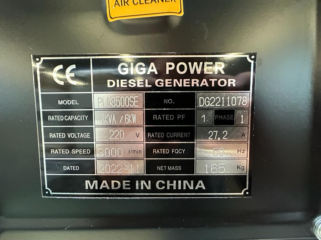 Giga power PLD8500SE 8 kVA silent generator 2022 00031877 Giga power PLD8500SE 8 kVA silent generator 2022 0 image 9