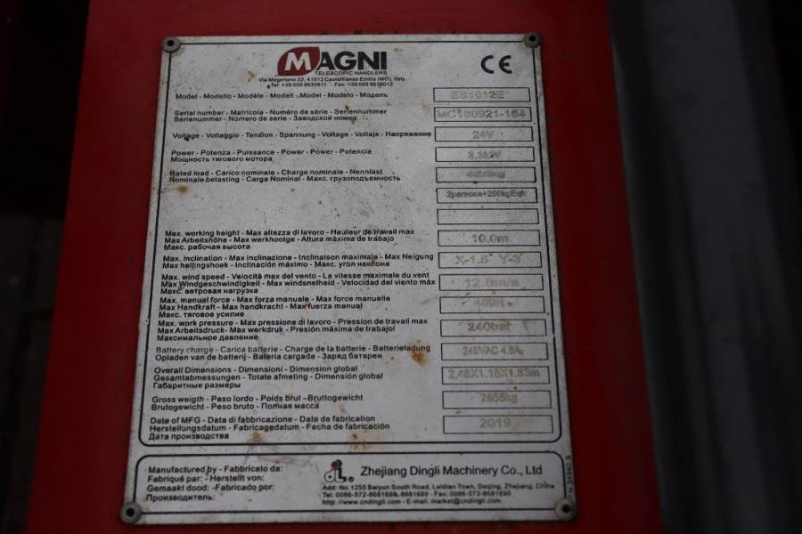 Magni ES1012E Valid inspection, *Guarantee! Electric, 10 2018 MAGNI - ES1012E - 60244 MAGNI ES1012E Valid inspection, *Gua...