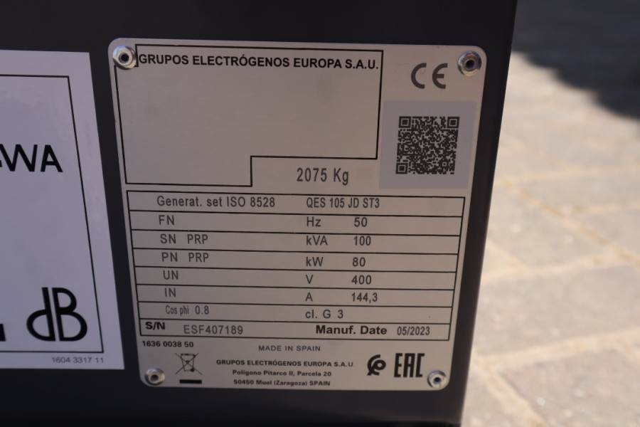 Atlas Copco QES 105 JD ST3 Valid inspection, *Guarantee! Diese 2023 ATLAS COPCO - QES 105 JD ST3 - 61822 QES 105 JD ST3 Va...