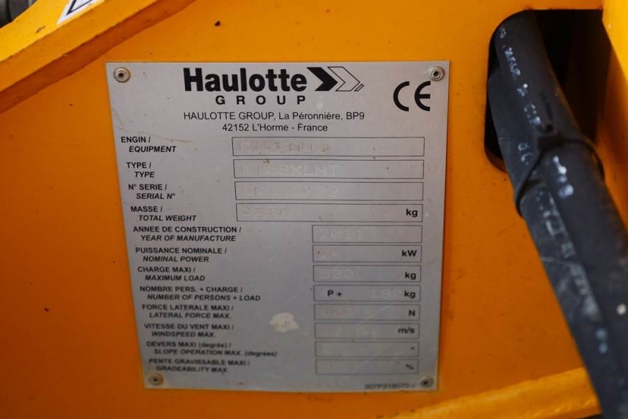 Haulotte H15SXL Diesel, 4x4 Drive, 15m Working Height, 500k 2011 HAULOTTE - H15SXL - 63133 H15SXL Diesel, 4x4 Drive, 15m W...