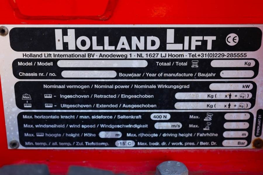 Holland Lift Ecostar HL-7810 Electric, 10m Working Height, 450k 2012 HOLLAND LIFT - Ecostar HL-7810 - 63489 Holland lift E...