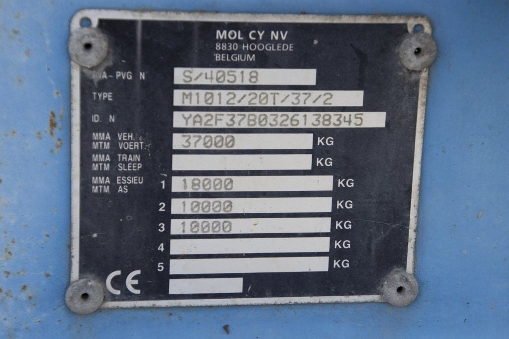 MOL BETON MIXER/MALAXEUR/MISCHER 10M3+MOTOR/MOTEUR 2006 E56020 MOL BETON MIXER/MALAXEUR/MISCHER 10M3+MOTOR/MOTEUR 2006 1 i...