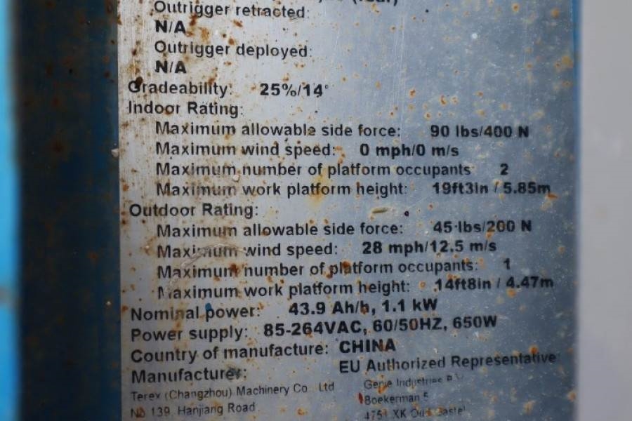 Genie GS1932 E-Drive Several In Stock, 8m Working Height 2022 GENIE - GS1932 E-Drive - 63740 GS1932 E-Drive Several In Sto...