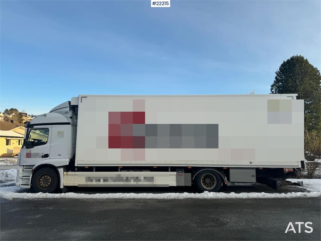 Mercedes-Benz Actros 1836 4x2 box truck with tail lift and side 2014 22215 Actros 1836 4x2 box with tail lift and side 201...