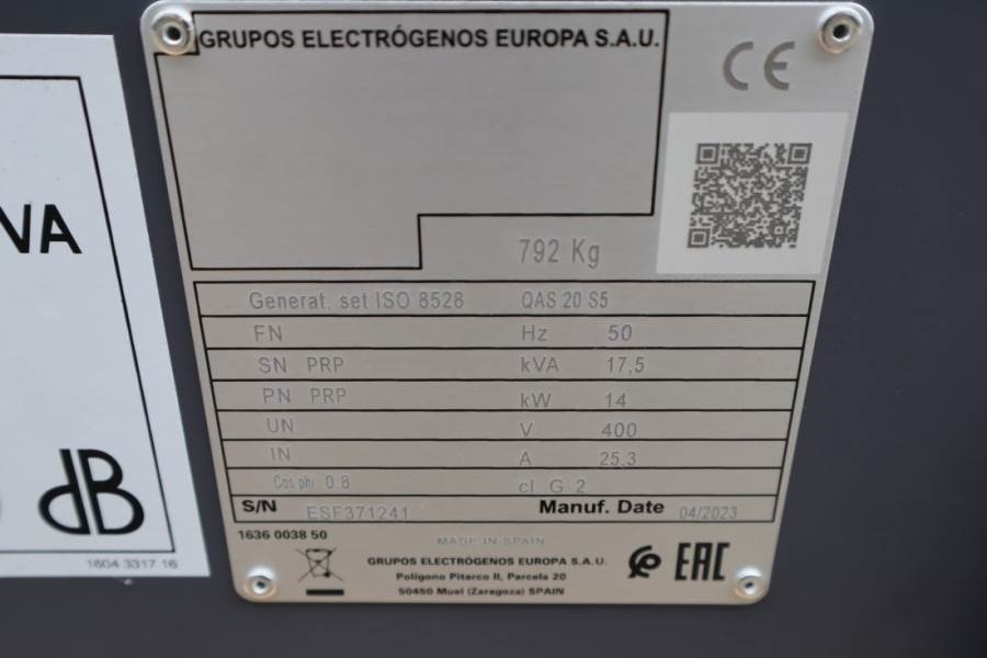 Atlas Copco QAS 20 S5 Valid Inspection, *Guarantee! Diesel, 17 2023 ATLAS COPCO - QAS 20 S5 - 61772 QAS 20 S5 Valid Inspec...