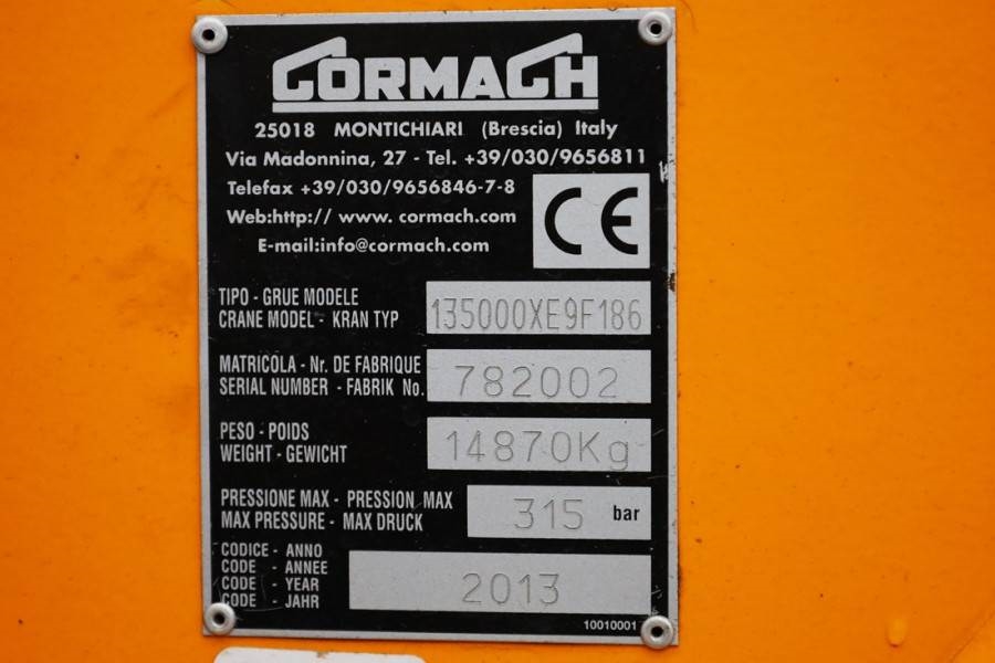 Volvo FH12 With Cormach 135t/m Crane Volvo FH12 10x4 Wit 2014 VOLVO - FH12 With Cormach 135t/m Crane - 63171 FH12 With Cor...