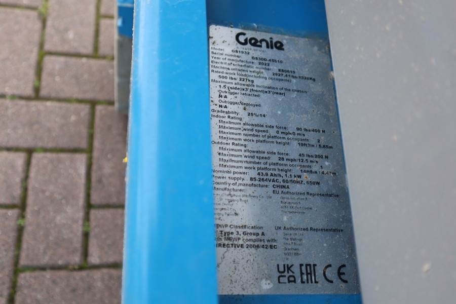 Genie GS1932 E-Drive New And Available Directly From Sto 2022 GENIE - GS1932 E-Drive - 60957 GS1932 E-Drive New And Availa...