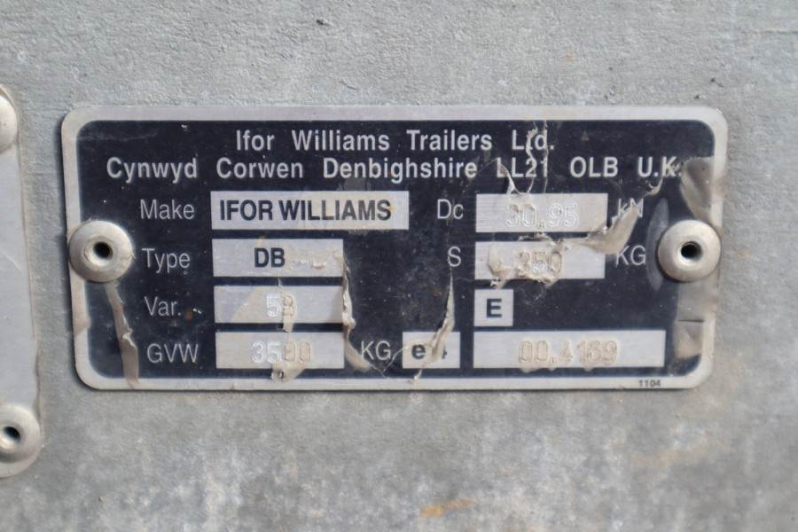 Ifor Williams WILLIAM 2HB 2 Axel Trailer, 2.856 kg Capacity, Inc 2017 IFOR WILLIAM - 2HB - 61780 IFOR WILLIAMS WILLIAM 2HB...