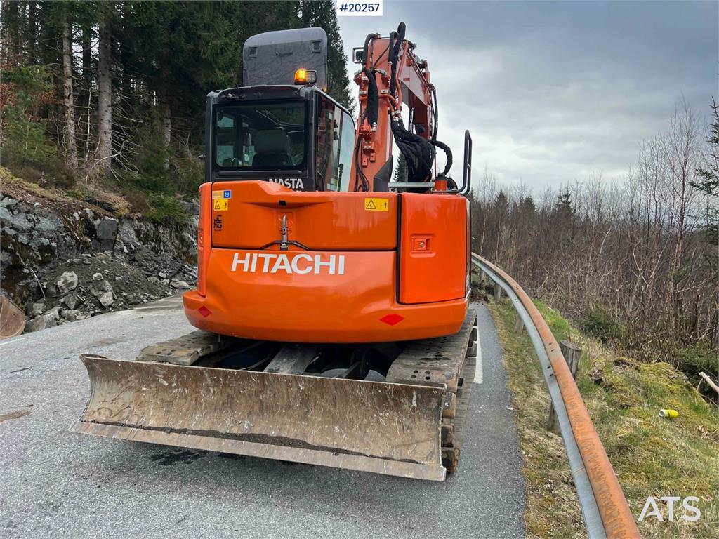Hitachi zx85us-6 excavator w/ rototilt, sanding bucket, di 2022 20257 zx85us-6 excavator w/ rototilt, sanding bucket, di 2...