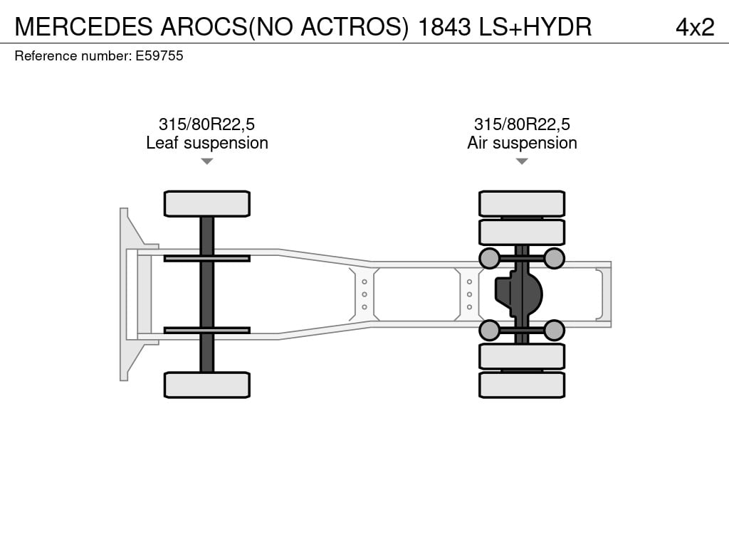 MERCEDES AROCS(NO ACTROS) 1843 LS+HYDR 2015 E59755 AROCS(NO ACTROS) 1843 LS+HYDR 2015 1 image 14