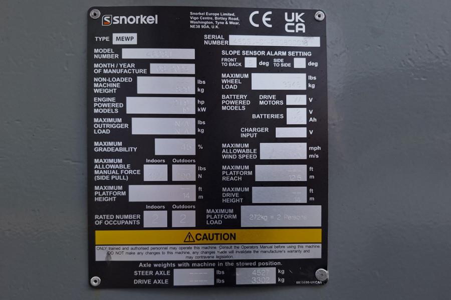 Snorkel 460SJ Valid Inspection, *Guarantee! CE, Diesel, 4x 2025 SNORKEL - 460SJ - 63961 460SJ Valid Inspection, *Guarantee...