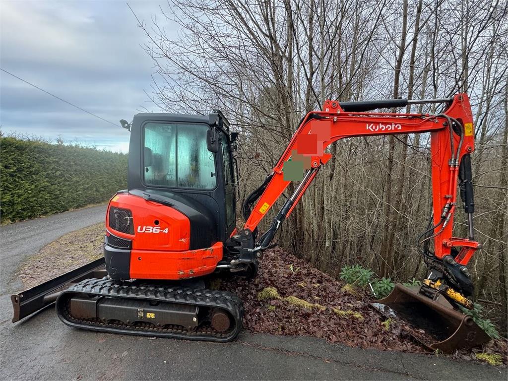 Kubota U36-4 Beltegraver m/ 4 skuffer, rotortilt og klype 2020 22076 U36-4 Beltegraver m/ 4 skuffer, rotortilt og klype 20...