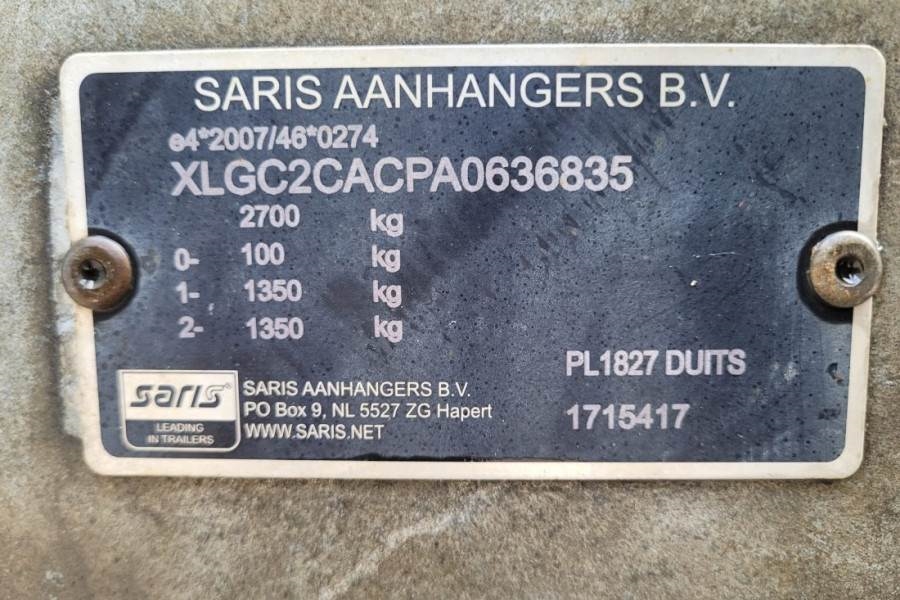 Saris PL1827 2 Axel Trailer 2016 SARIS - PL1827 - 61817 Saris PL1827 2 Axel Trailer 2016 1 image 6