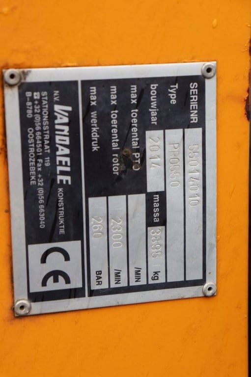 Vandaele Pro 550 Diesel 2014 Arm Mower 2014 VANDAELE Pro 550 2014 1 image 15