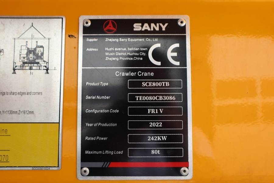 Sany SC800TB Valid inspection, *Guarantee! STAGE 5 ENGI 2022 SANY - SC800TB - 61013 SC800TB Valid inspection, *Guarantee! ...