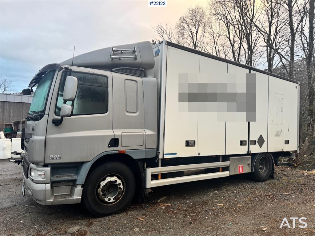 DAF CF75.310 4x2 box truck with full side opening. Onl 2012 22122 DAF CF75.310 4x2 box truck with full side opening. Onl 2...