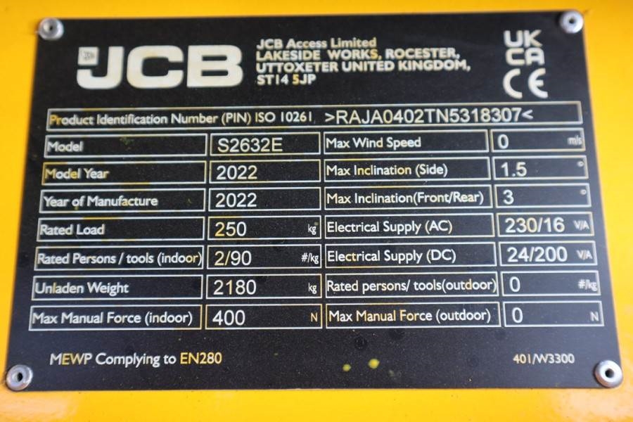 JCB S2632E Valid inspection, *Guarantee! New And Avail 2022 JCB - S2632E - 61708 S2632E Valid inspection, *Guarantee! New ...