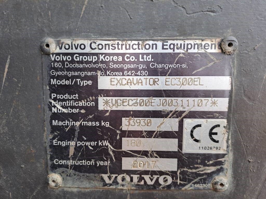Volvo EC 300 EL 2017 ATR-1458 EC 300 EL 2017 1 Crawler Excavators image 9