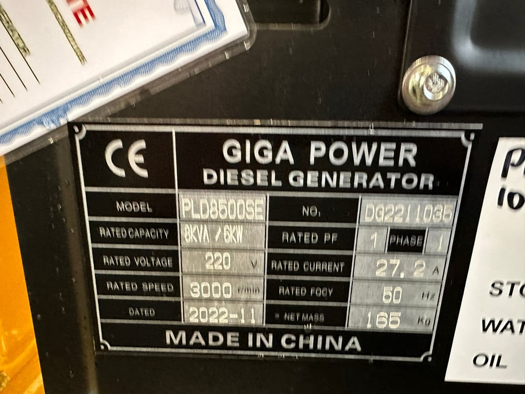 Giga power PLD8500SE 8 kVA silent generator 2022 00031640 Giga power PLD8500SE 8 kVA silent generator 2022 0 image 11