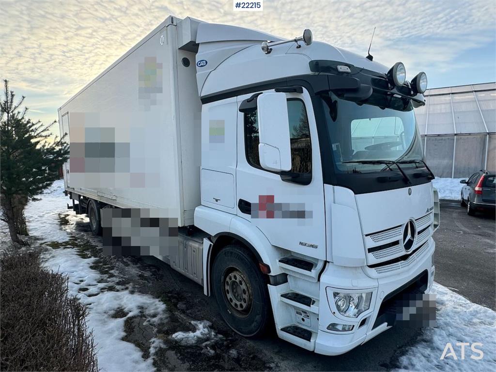 Mercedes-Benz Actros 1836 4x2 box truck with tail lift and side 2014 22215 Actros 1836 4x2 box with tail lift and side 201...